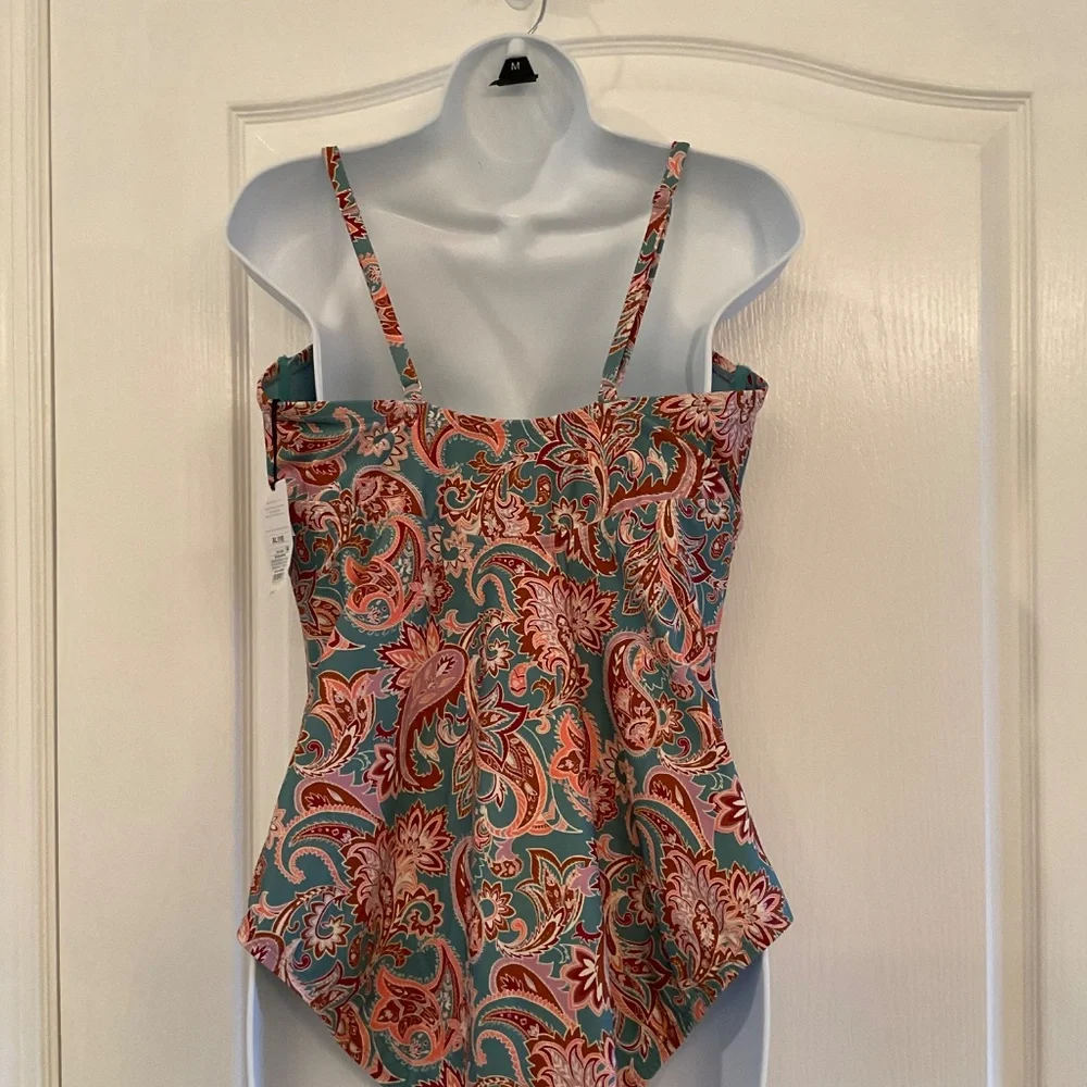 Shade and Shore Paisley Print One-Piece Swimsuit size XL *NWT* - Picture 5 of 5